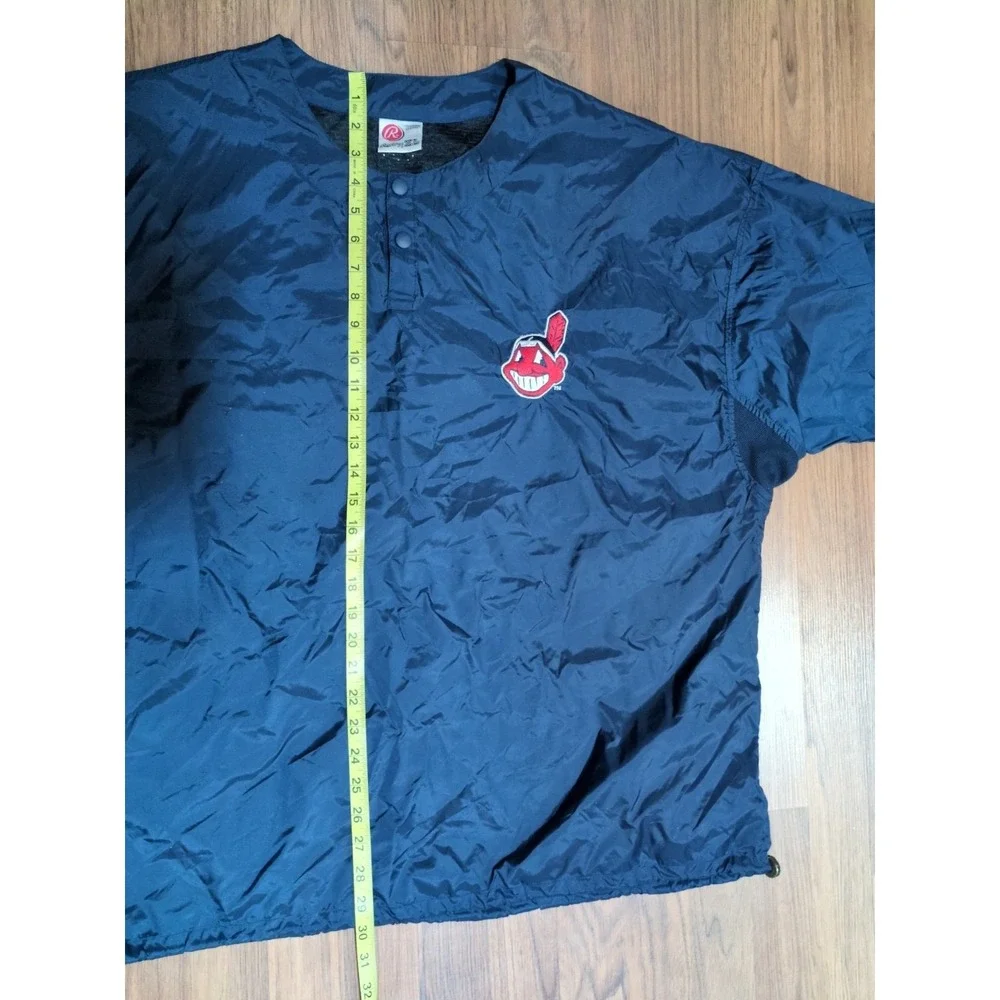 Vintage Short Sleeve XL Cleveland Indians Warmup Rawlings Guardians Windbreaker